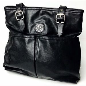 Relic Black Leather Hobo Bag